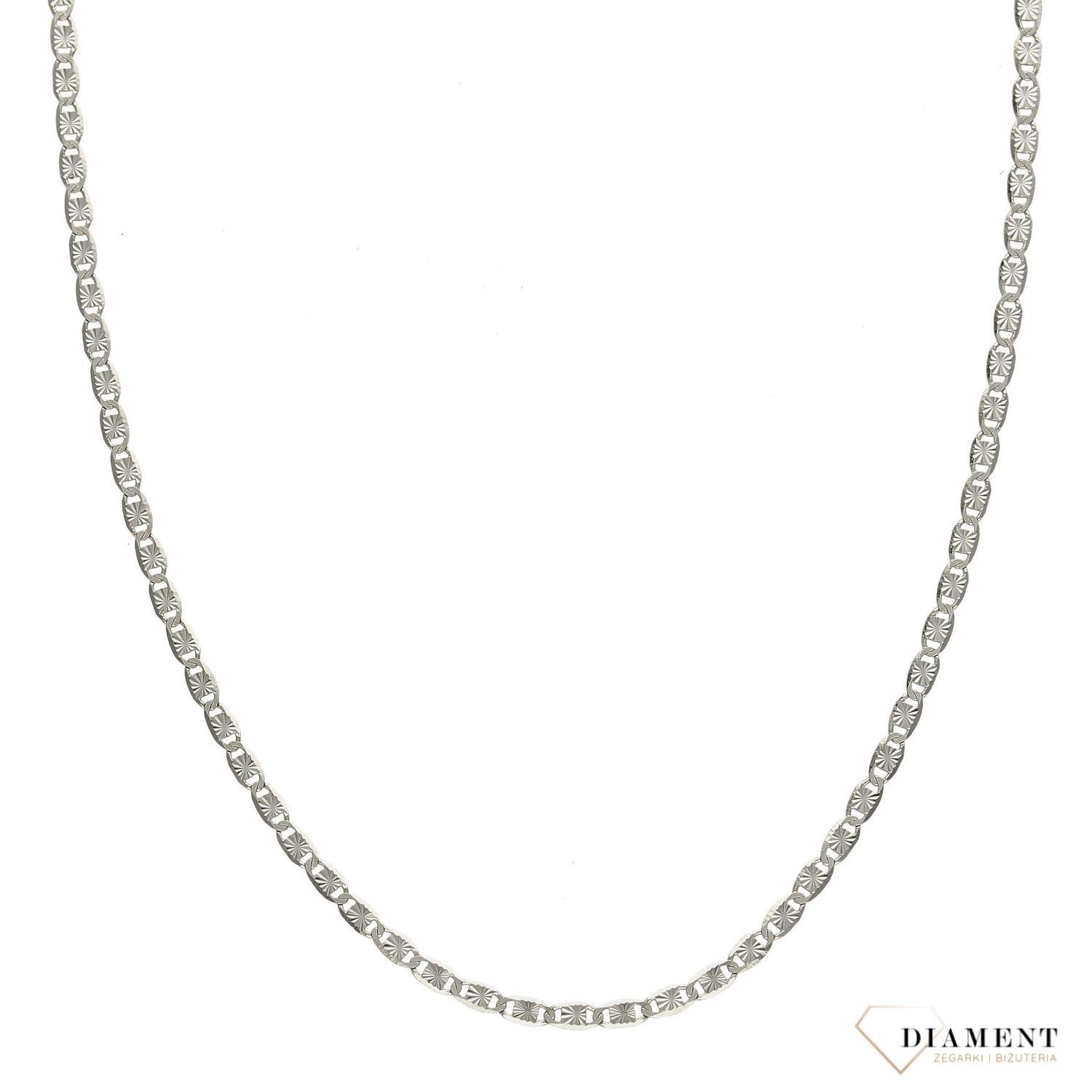 Złoty łańcuszek 585 białe złoto 2 mm OUŁ000000-036B 585 2mm 💎 Złoty łańcuszek o uniwersalnym kształcie w kolorze białego złota 💎.jpg